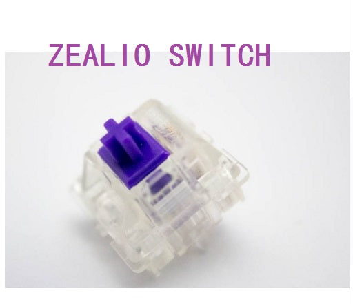Zealio Switches (Tactile) Purple Custom 62g 65g 67g 78g Transparent shell for mechanical keyboard