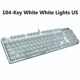 Metoo gaming Mechanical Keyboard Game Anti-ghosting Russian/US blue Black red switch Backlit Wired keyboard for pro gamer