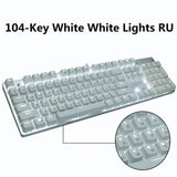 Metoo gaming Mechanical Keyboard Game Anti-ghosting Russian/US blue Black red switch Backlit Wired keyboard for pro gamer