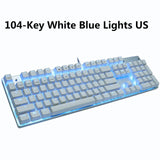 Metoo gaming Mechanical Keyboard Game Anti-ghosting Russian/US blue Black red switch Backlit Wired keyboard for pro gamer